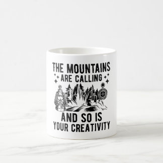Taza De Café Las montañas llaman inspiración a la naturaleza