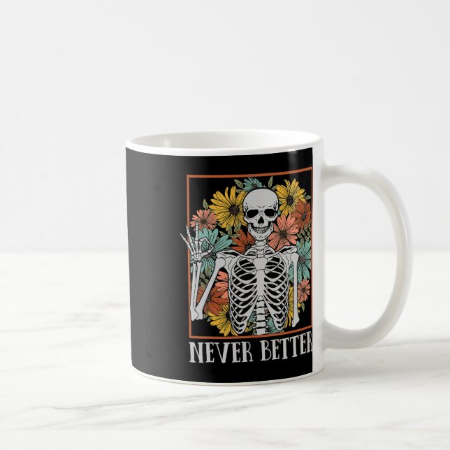 Taza De Café Las mujeres de Halloween nunca mejor esqueletan el (Derecha)