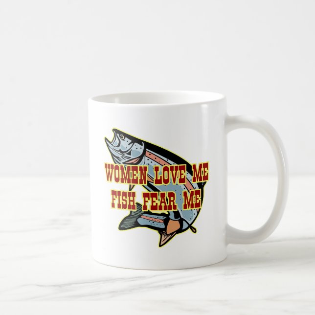 Taza De Café Las mujeres me aman que los pescados me temen (Derecha)