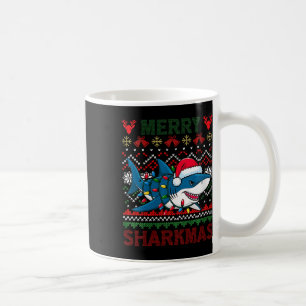Taza De Café Las mujeres morían tiburones Navidades feos tiburó