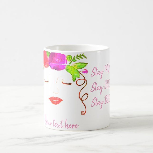 Taza De Café Las mujeres personalizadas siguen siendo benditas (Centro)