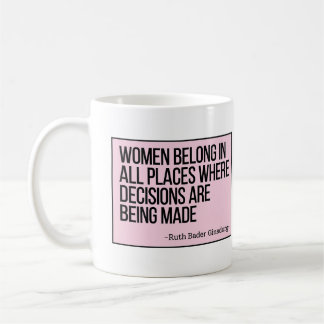 Taza De Café Las Mujeres Pertenecen En Todos Los Lugares Donde