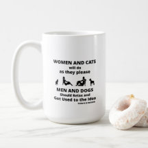 Las mujeres y los gatos divertidos café Mug