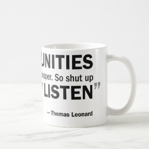 Taza de café - las 'oportunidades no golpean… '