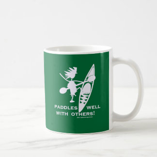 Taza De Café Las paletas del kajak del mar manan blanco