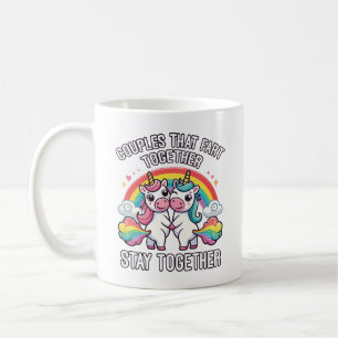 Taza De Café Las Parejas Que Fracturan Juntos Permanecen Juntos
