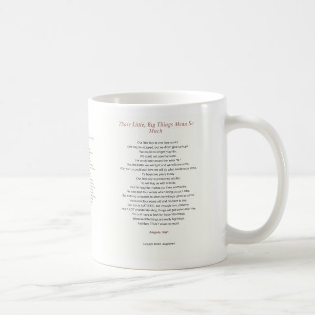 Taza De Café Las pequeñas cosas significan tanto, pequeño medio (Derecha)