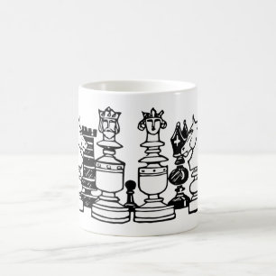 Taza De Café Las Piezas de Ajedrez 