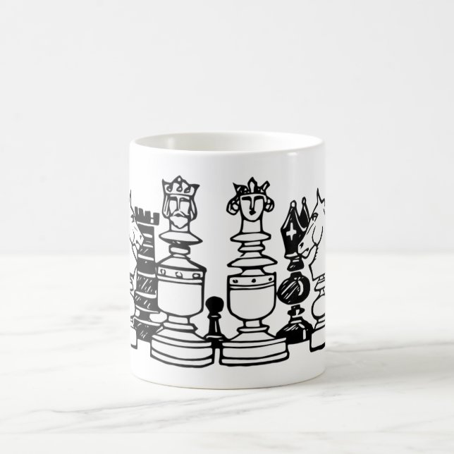 Taza De Café Las Piezas de Ajedrez  (Centro)