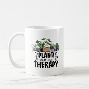 Taza De Café Las plantas botánicas minimalistas son mi terapia