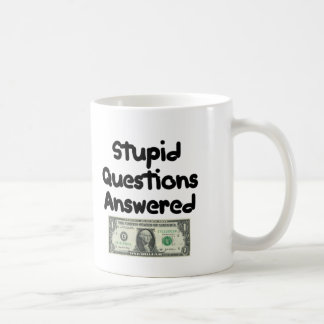 Taza De Café Las preguntas contestaron a las preguntas libres,