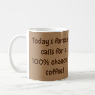 Taza De Café Las previsiones actuales exigen un 100% de posibil