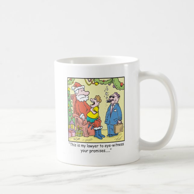 Taza De Café Las promesas de Santa del dibujo animado del (Derecha)