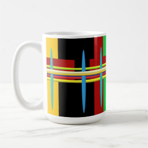 Taza De Café Las rayas de arte moderno son abstractas