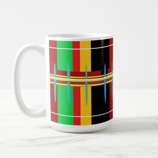 Taza De Café Las rayas de arte moderno son abstractas (Izquierda)