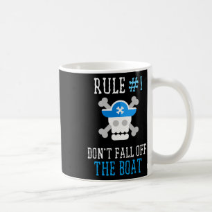 Taza De Café Las reglas piratas divertidas no caen en el barco 