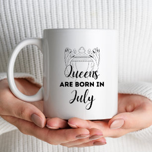 Taza De Café Las reinas nacen en julio Regalo de cumpleaños Taz