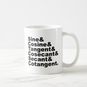 Taza De Café Las seis funciones trigonométricas de la trigonome