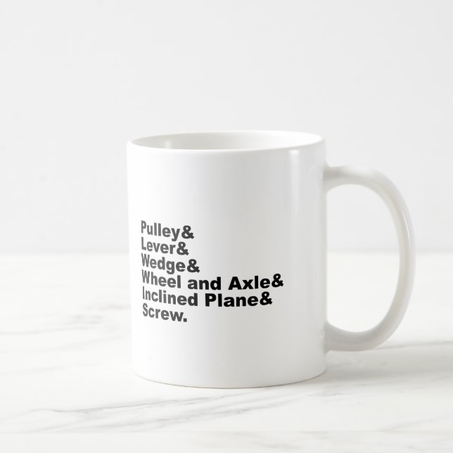 Taza De Café Las seis máquinas simples de Arquímedes (Derecha)