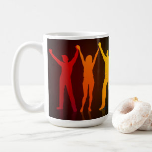 Taza De Café Las seis siluetas de pie de Slipperyjoe con los br