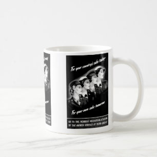 Taza De Café Las señoras van a la estación de reclutamiento m
