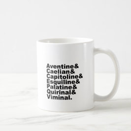 Taza De Café Las siete colinas de Roma famosas por la historia