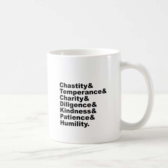 Taza De Café Las Siete Virtudes Que Se Hicieron Populares Por L (Derecha)