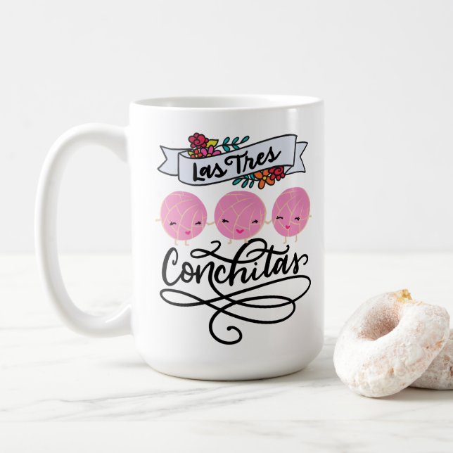 Taza De Café Las tres conchitas, Pan Dulce (Con donut)