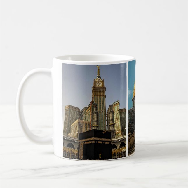 Taza De Café Las Tres Mezquitas: Makkah Madina Jerusalén (Izquierda)