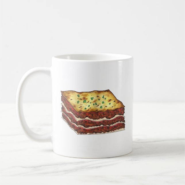 Taza De Café Lasagna Lasagna Cocina italiana americana (Izquierda)