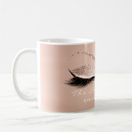 Taza De Café Lashes Extensión Beauty Studio Rosa maquillaje dor