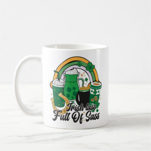 Taza De Café Lass irlandés lleno de sass - Cheeky St. Patrick's