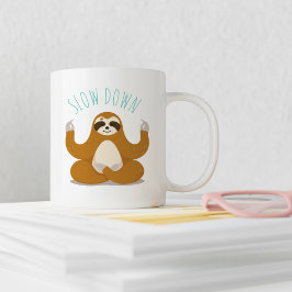 Taza De Café Lástima en la rosa del yoga Lotus
