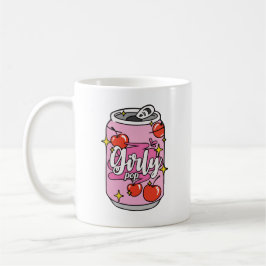 Taza De Café Lata de cereza pop femenina