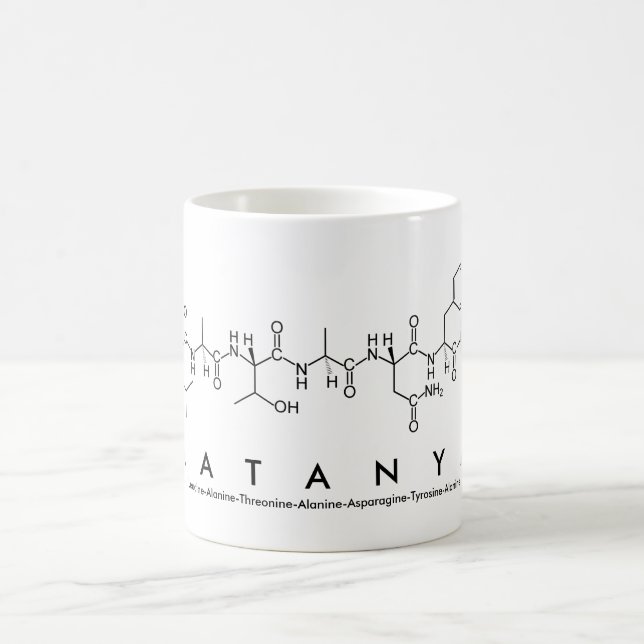 Taza De Café Latanya peptide nombre mug (Centro)