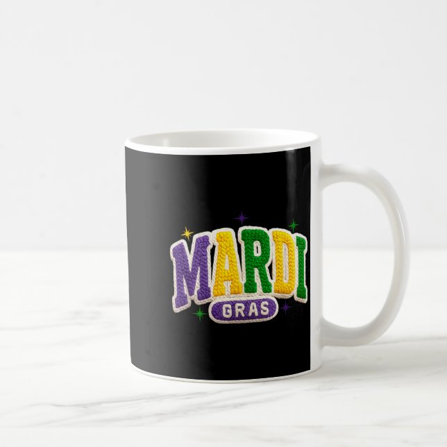 Taza De Café Latch Hook Mardi Gras Trendy Funny Gift Tee Men, W (Derecha)