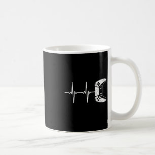 Taza De Café Latido de corazón de jugador Regalo divertido de v