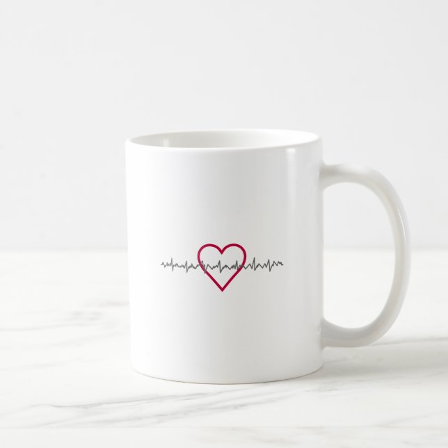 Taza De Café Latido del corazón (Derecha)