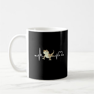 Taza De Café Latido del Corazón de Dragón Barbudo Animal Divert