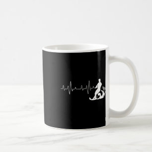 Taza De Café Latido del Corazón de Esquí Acuático - Esquiador A