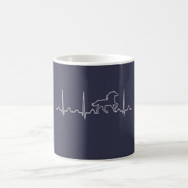 TAZA DE CAFÉ LATIDO DEL CORAZÓN DEL CABALLO