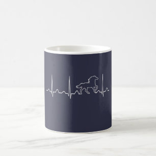 TAZA DE CAFÉ LATIDO DEL CORAZÓN DEL CABALLO