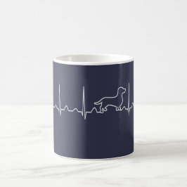 Taza De Café Latido del corazón del Dachshund