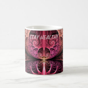 Taza De Café Latido, Texto fractal de fantasía surreal abstract