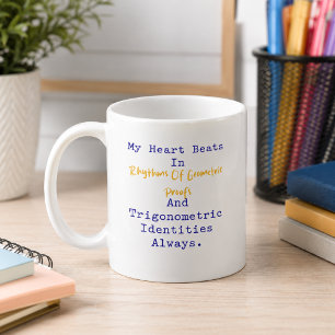 Taza De Café Latidos del Corazón Pruebas Geométricas Identidade