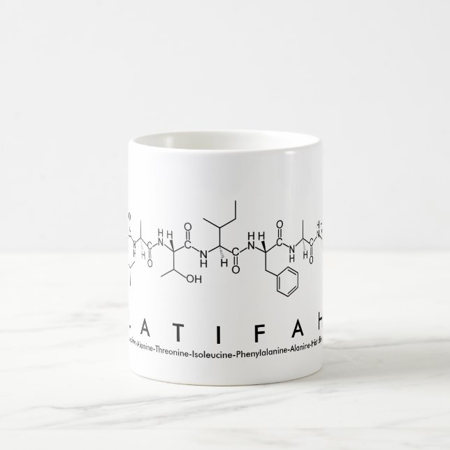 Taza De Café Latifah peptide name mug (Centro)