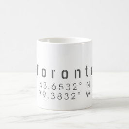 Taza De Café Latitud de longitud de Toronto