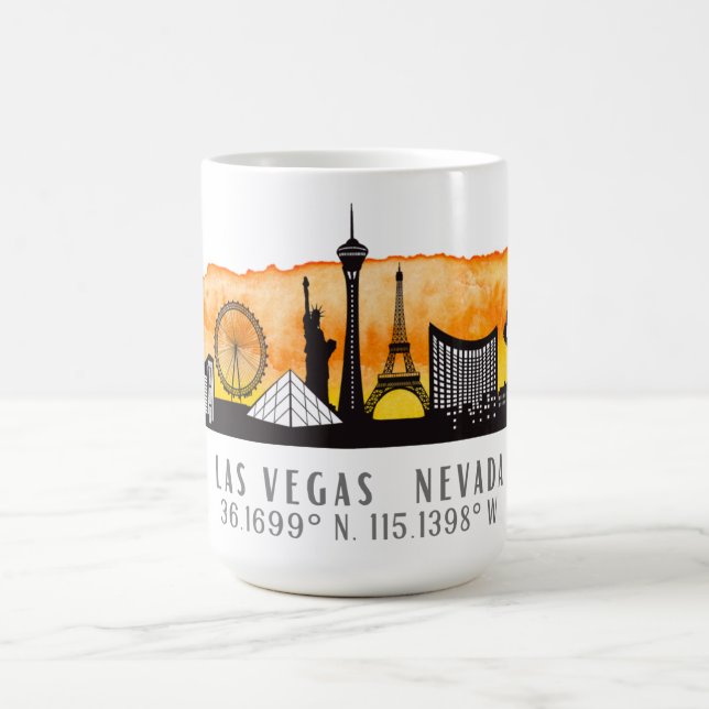 Taza De Café Latitud del Skyline de Las Vegas (Centro)