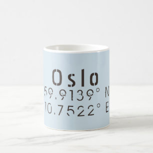 Taza De Café Latitud Longitud de Oslo
