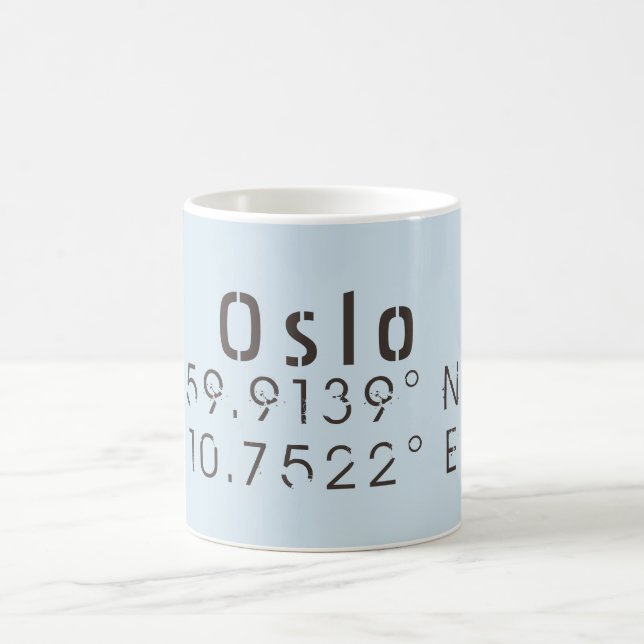 Taza De Café Latitud Longitud de Oslo (Centro)